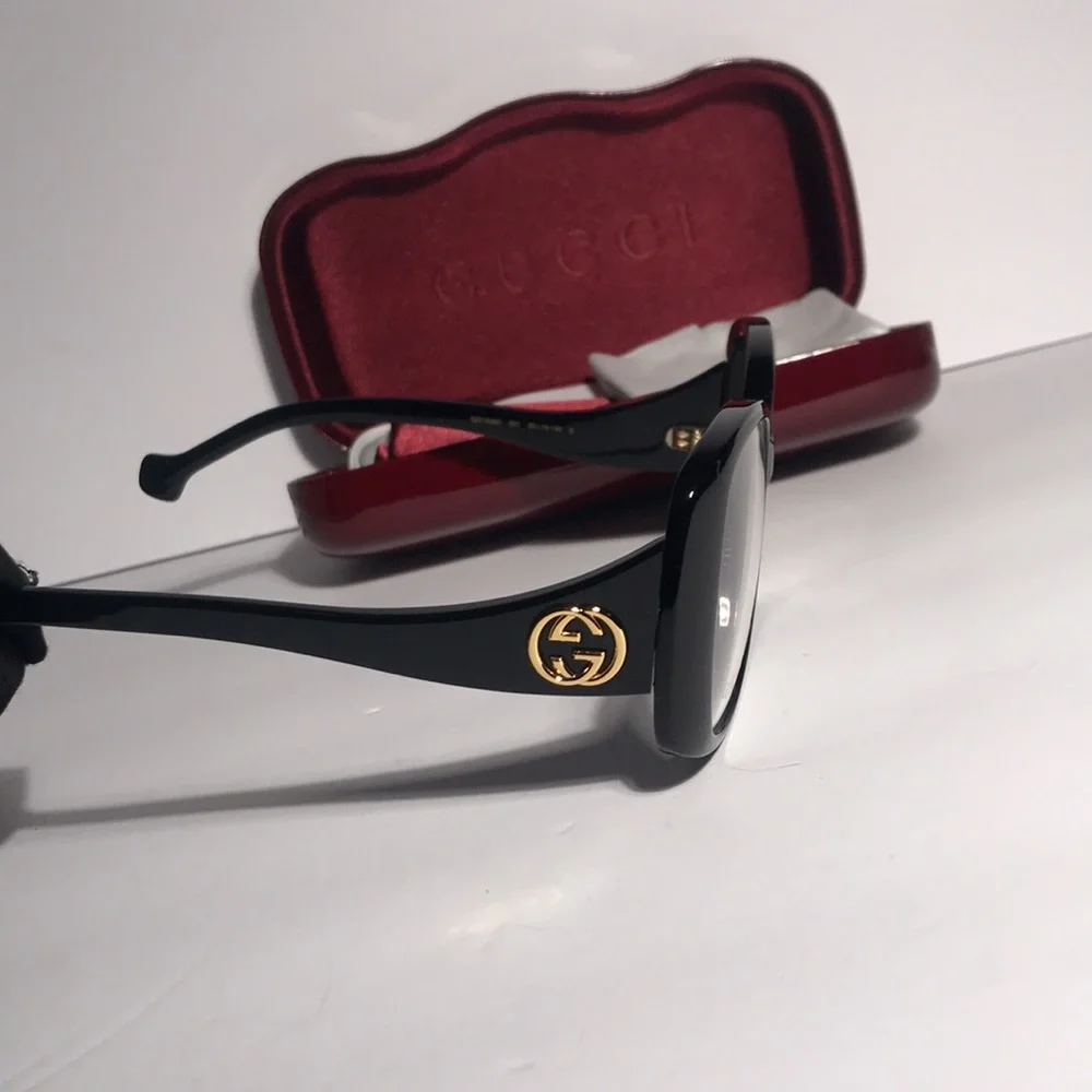 New Authentic Gucci GG1236o Black Women's Glasses - Picture 11 of 13